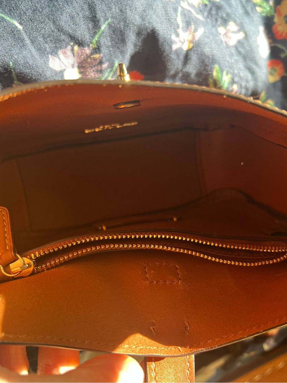 Coach Leather Crossbody Bag in Chestnut Brown with Gold Hardware - Picture 5 of 6
